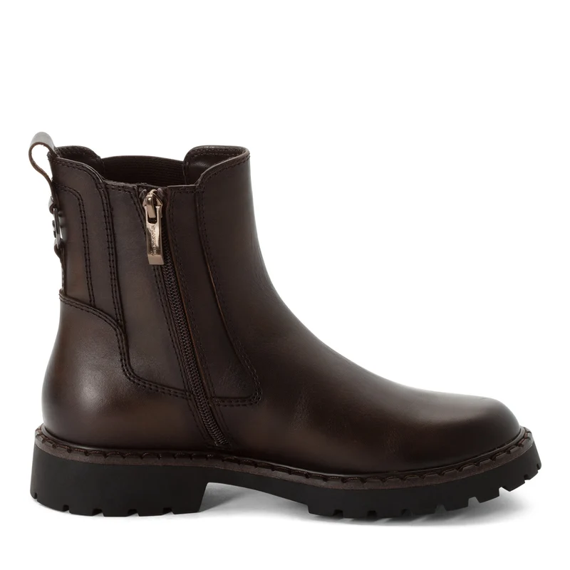 Leder Chelsea Boot mit Plateau