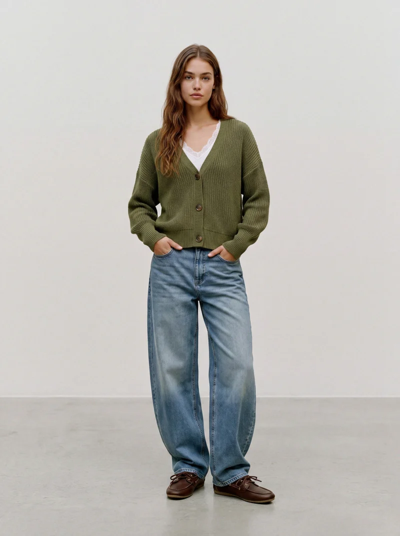 LEA Cardigan mit Ballonärmeln