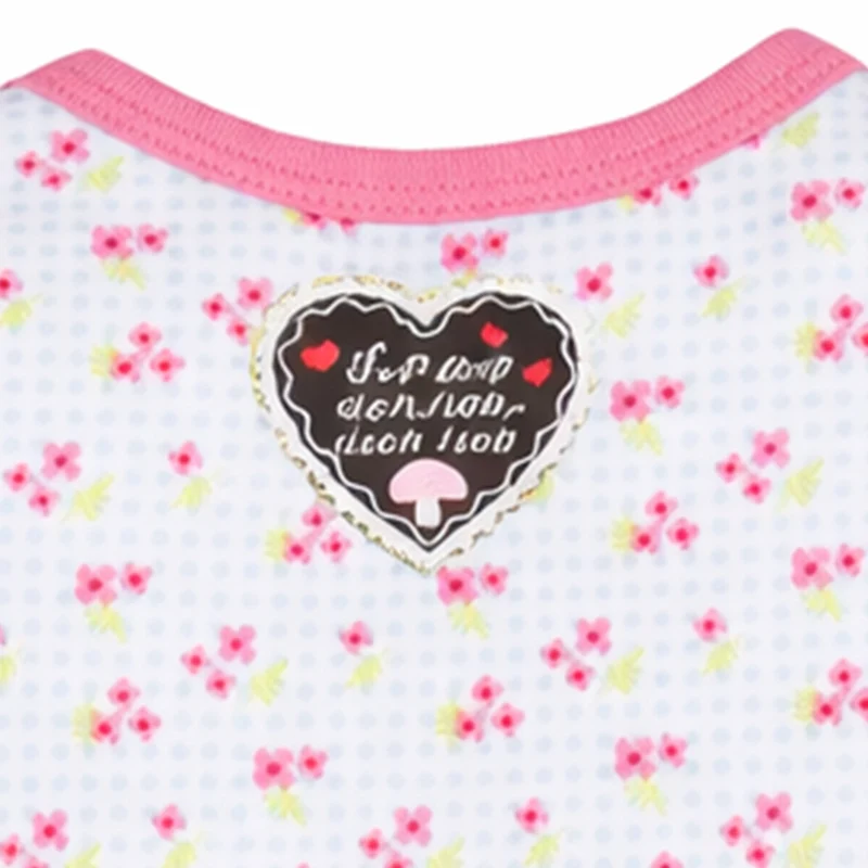 BONDI Baby Kurzarm Body "Herzilein" 86623 | Blumenalloverdruck