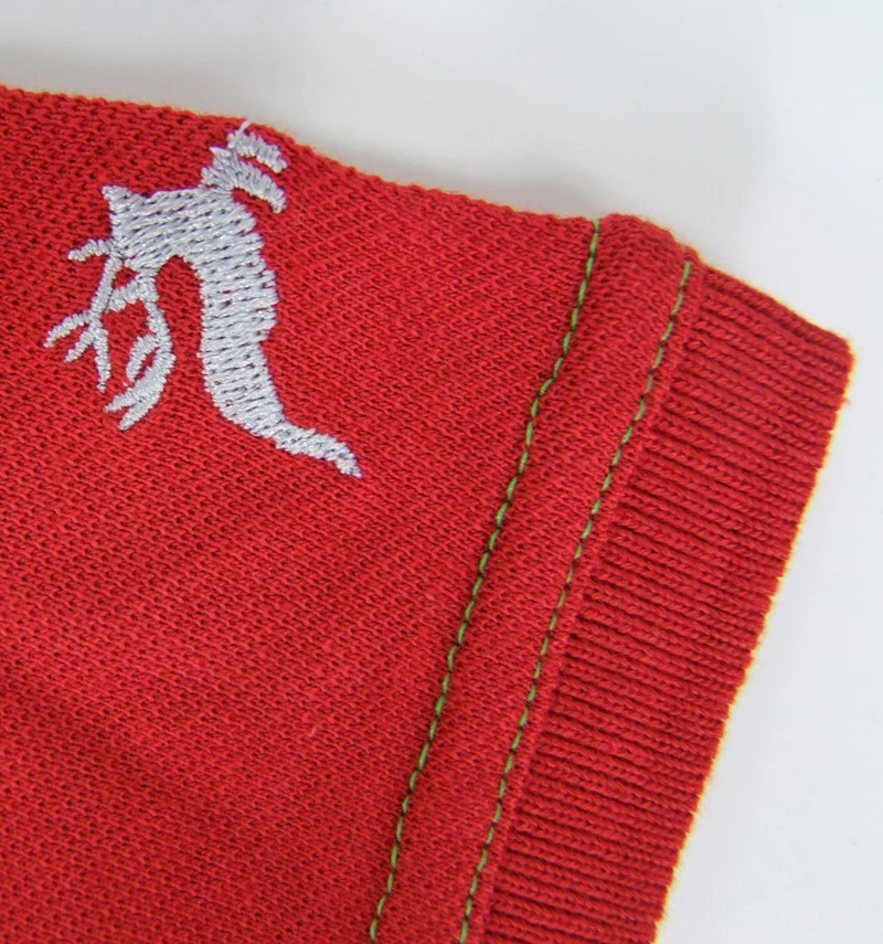 Isar-Trachten Kinder Poloshirt "Benjamin" mit Hirschstickerei | Rot