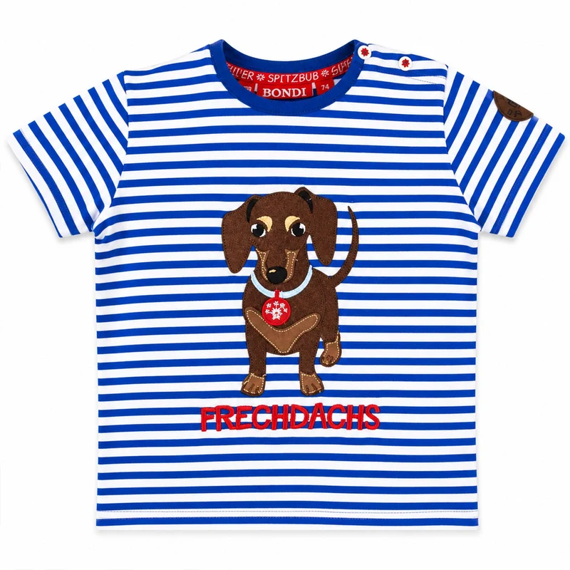 BONDI Jungen T-Shirt "Waldi" 91719 | Blau Weiß Gestreift