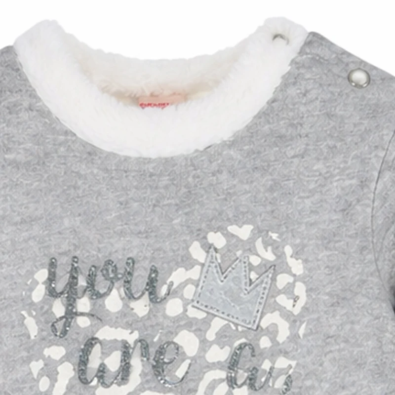 BONDI Baby Mädchen Sweatshirt "You are a Wonder" 86630 | Grey Melange