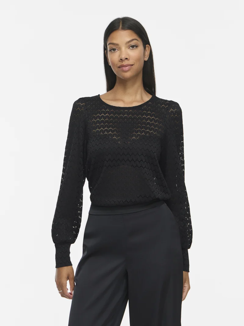 VIDANO Spitzenpullover mit Keyhole