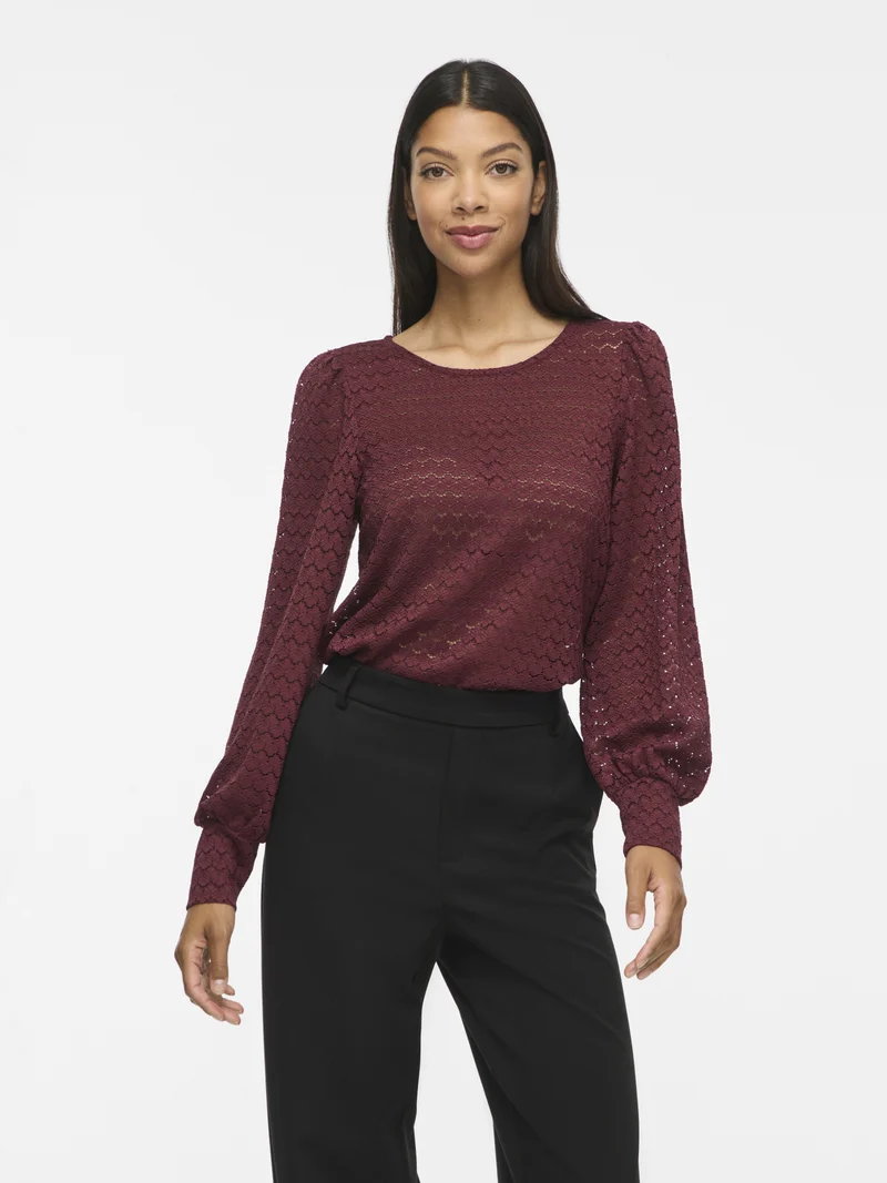 VIDANO Spitzenpullover mit Keyhole