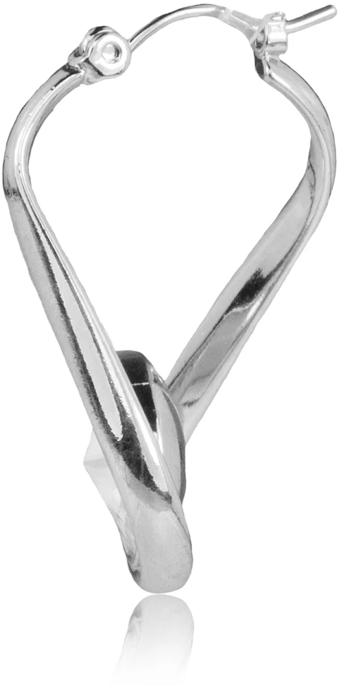 LUISIA® Geschwungene Ohrringe "Alea" mit Premium Kristall - Silber / Crystal