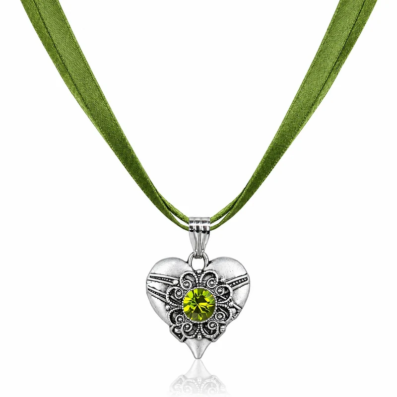 LUISIA® Halskette "Paula" mit Kristallen von Swarovski® | Grün