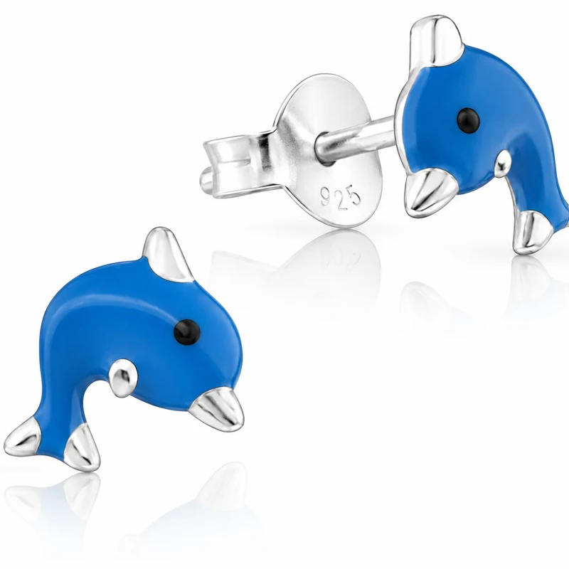 LUISIA® Ohrstecker "Delphine blau" E-15580 | 925 Sterling Silber