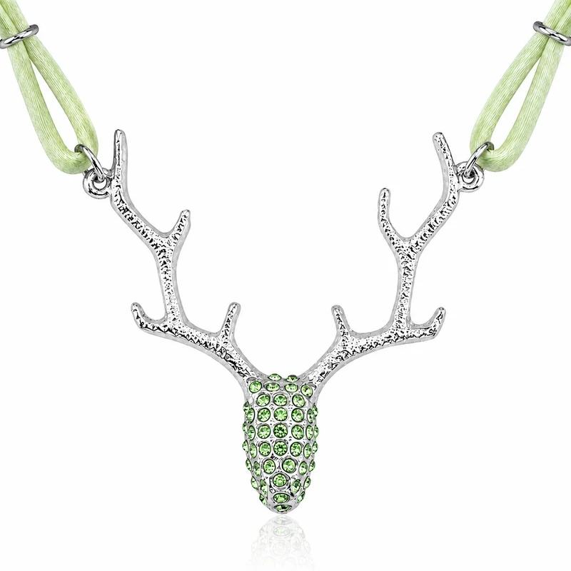 LUISIA® Halskette "Nicola" mit Kristallen von Swarovski® | Lindgrün