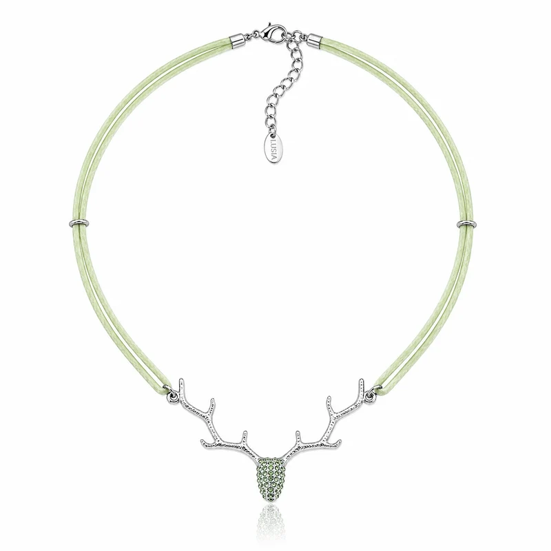 LUISIA® Halskette "Nicola" mit Kristallen von Swarovski® | Lindgrün