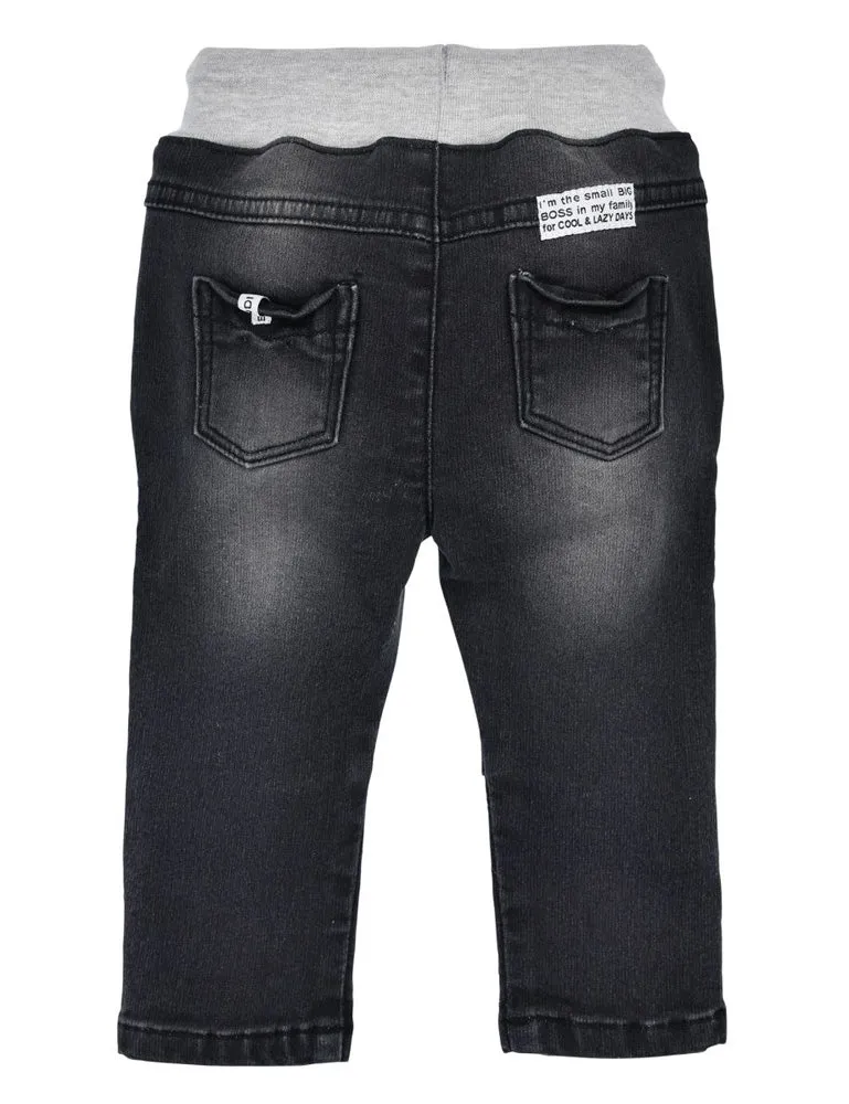 BONDI Jungen Jeans "I am the Boss" 91566 | Black Denim
