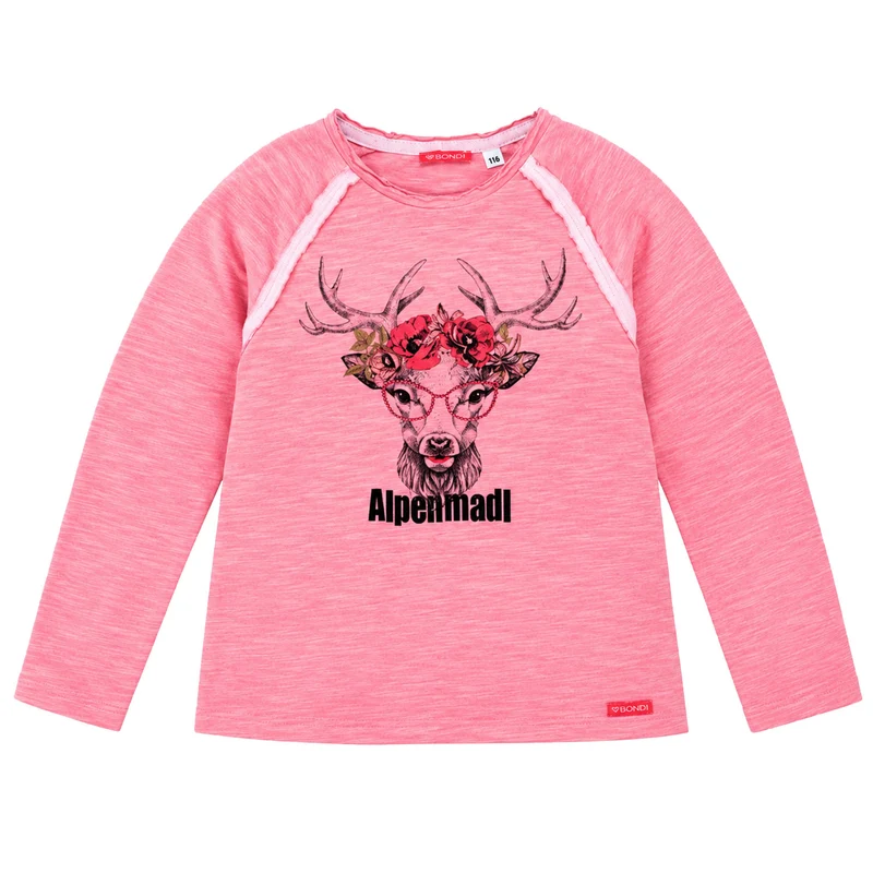 BONDI Mädchen Langarmshirt "Alpenstadl" 26088 | Rose