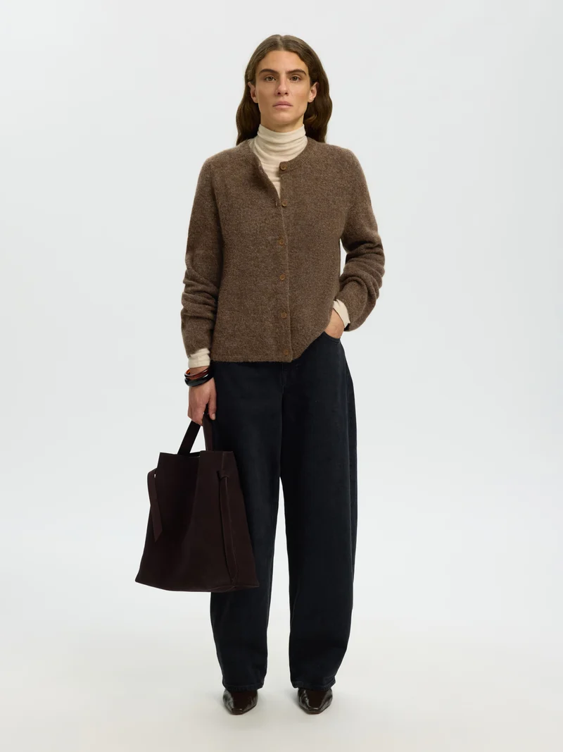 SLWLULU Wollmix Strickjacke