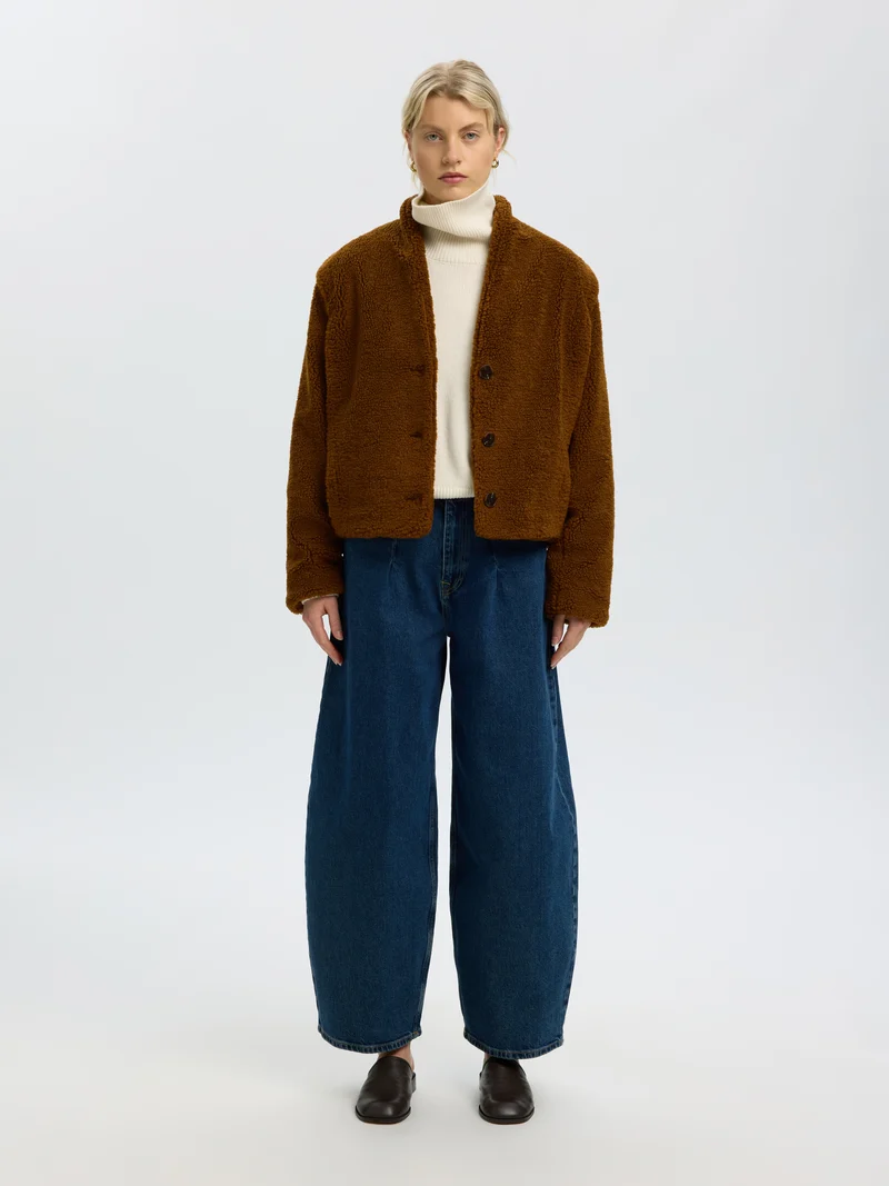 SLWISABEL Cropped Teddyjacke