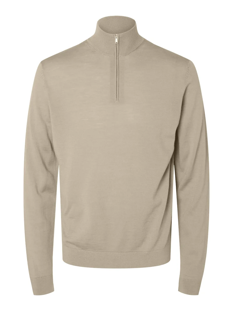 SLMTRAY Merinowoll Half-Zip Pullover