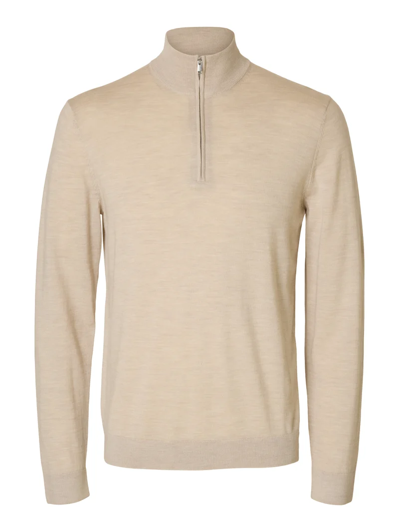 SLMTRAY Merinowoll Half-Zip Pullover