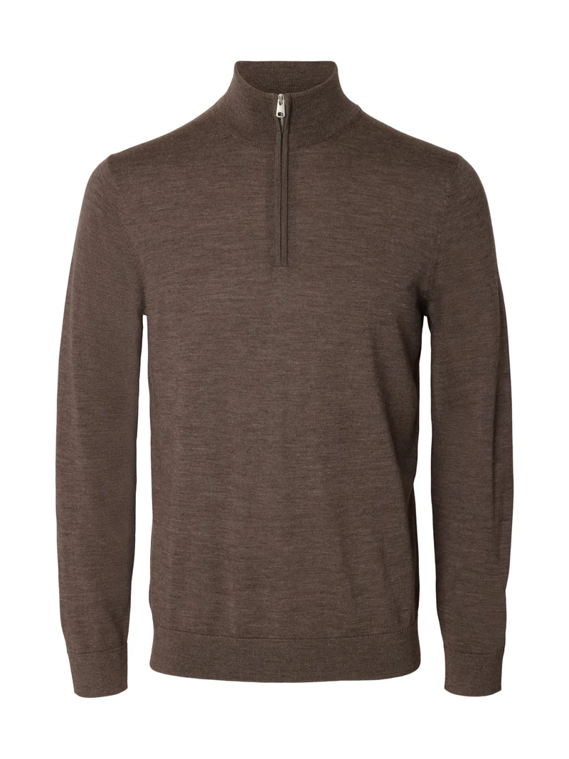 SLMTRAY Merinowoll Half-Zip Pullover