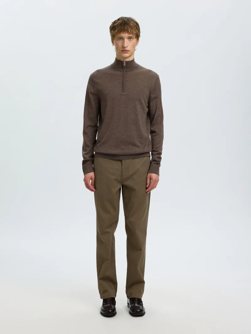 SLMTRAY Merinowoll Half-Zip Pullover