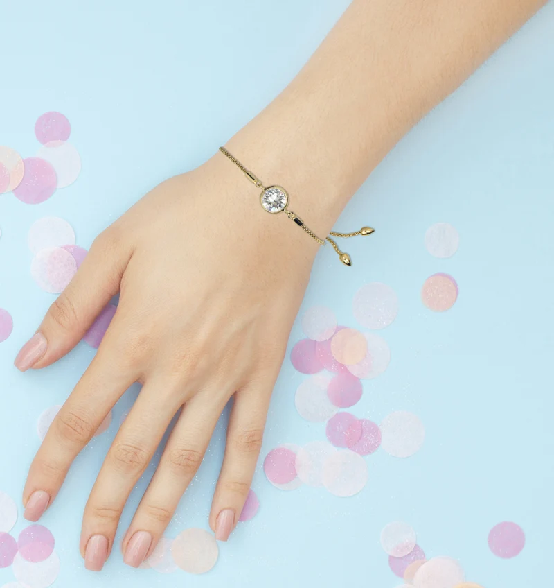 LUISIA® Armband "Ciri" mit Premium Kristallen - Silber / Light Peach