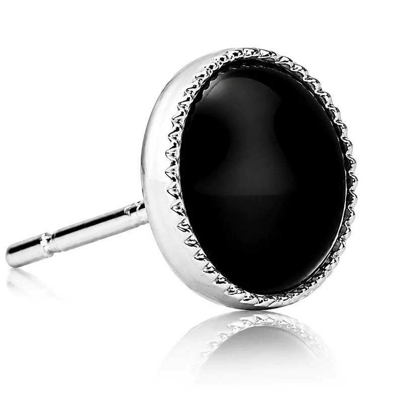 LUISIA® Solitär Ohrstecker "Joy" mit Kristallen von Swarovski® | Perle Schwarz
