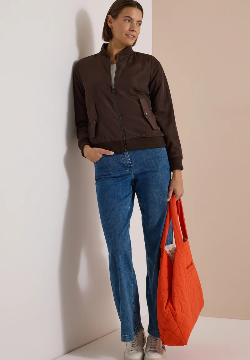 Wendbarer Fake Fur Blouson mit Leo-Muster