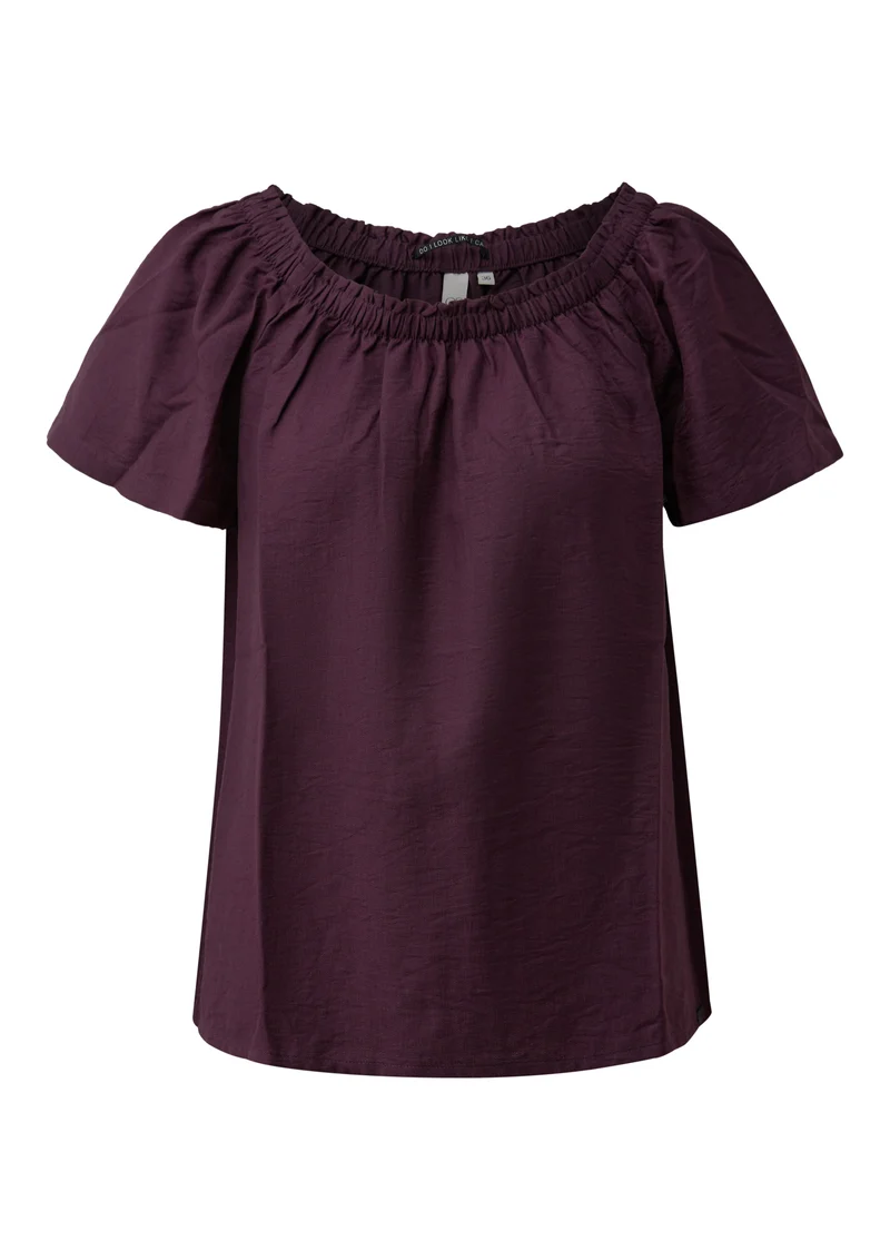 Bluse mit Carmenausschnitt