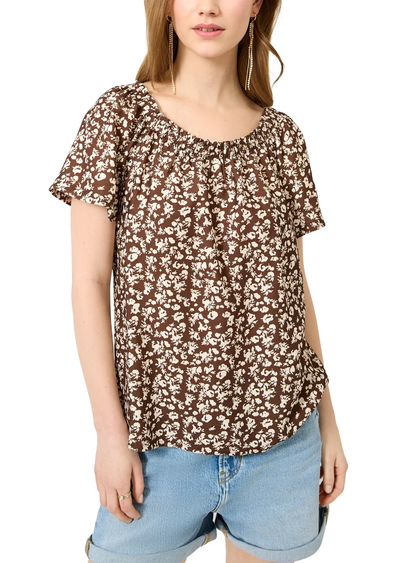 Bluse mit Carmenausschnitt