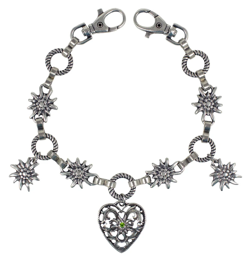 Charivari Kette mit Herz - Hellgrün