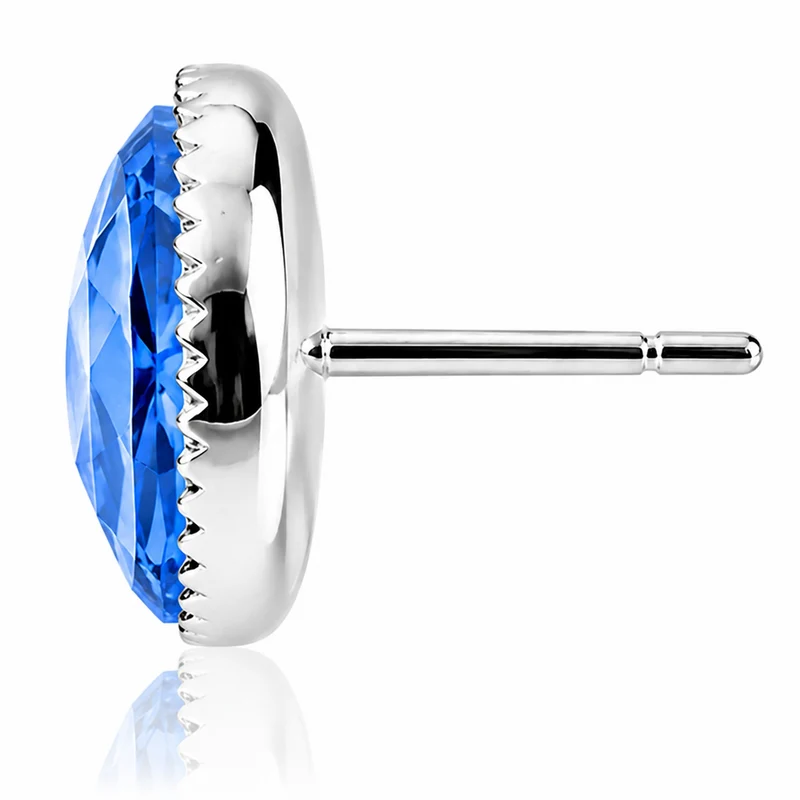 LUISIA® Solitär Ohrstecker "Joy" mit Kristallen von Swarovski® | Light Safir