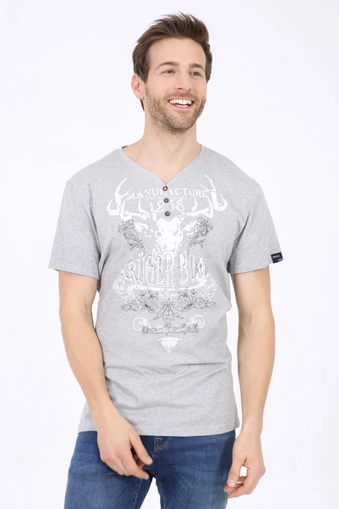 Krüger BUAM T-Shirt Trachtenheld | Grau