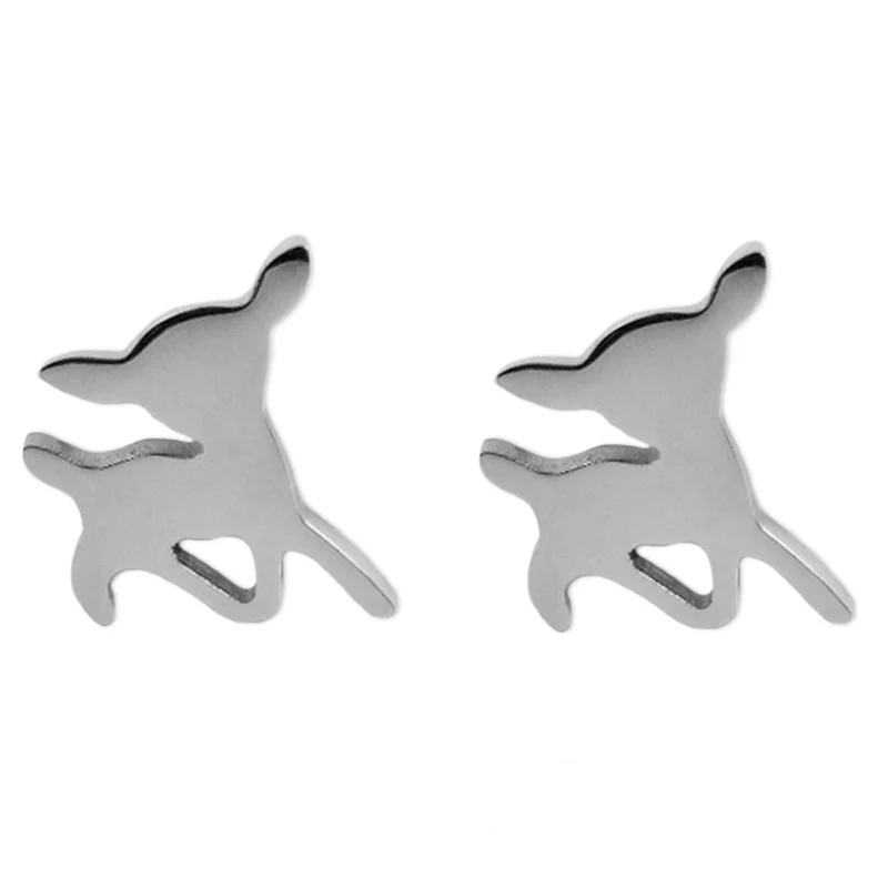 Edelstahl Ohrstecker Rehkitz