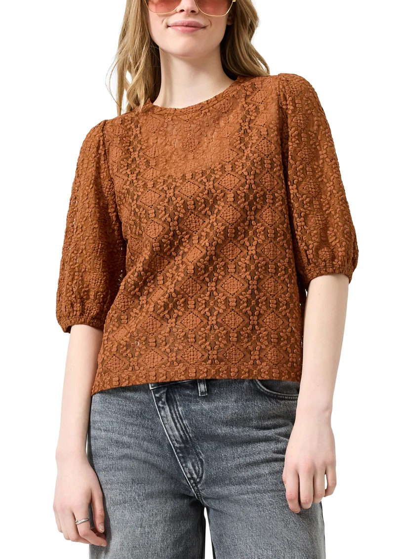 T-Shirt mit Jacquard-Struktur