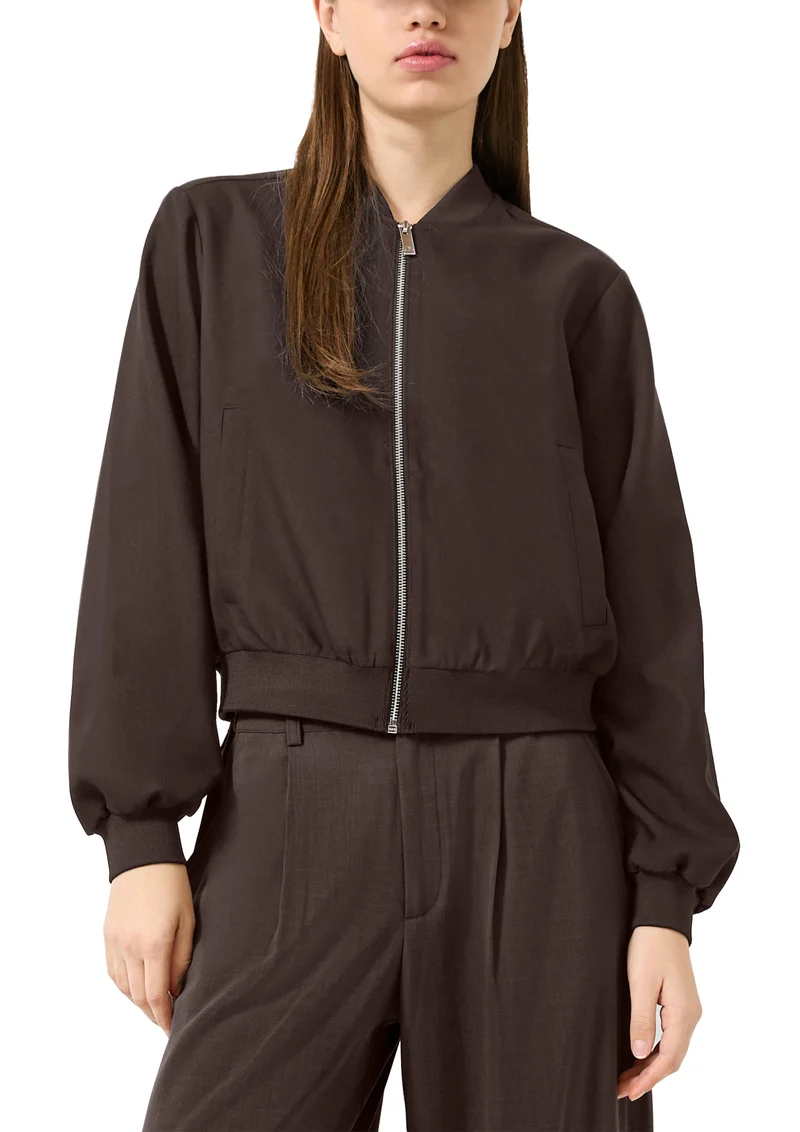 Blousonjacke mit Rippbündchen