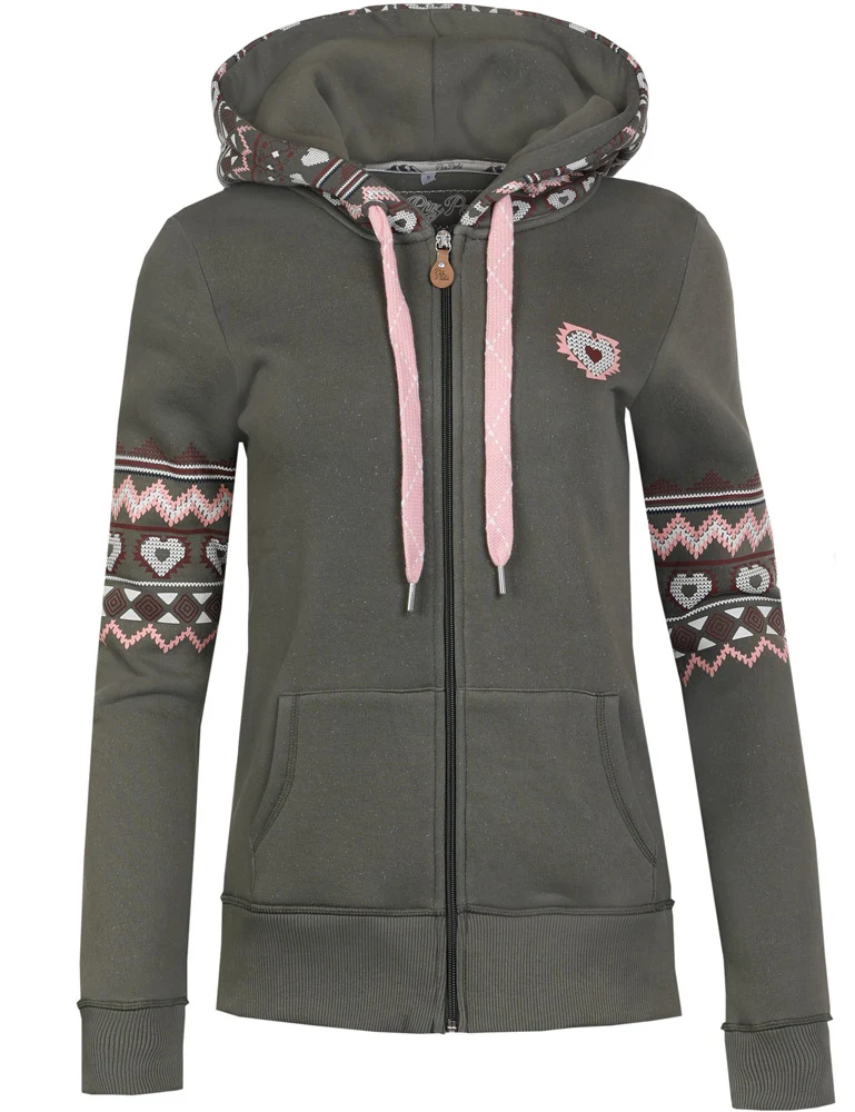Piz Palü Damen Kapuzen Jacke "Icking" | Moosgrün