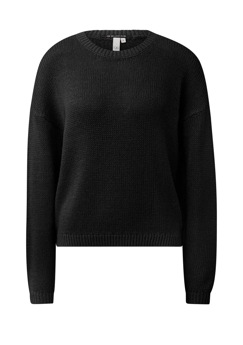 Strickpullover mit überschnittener Schulter