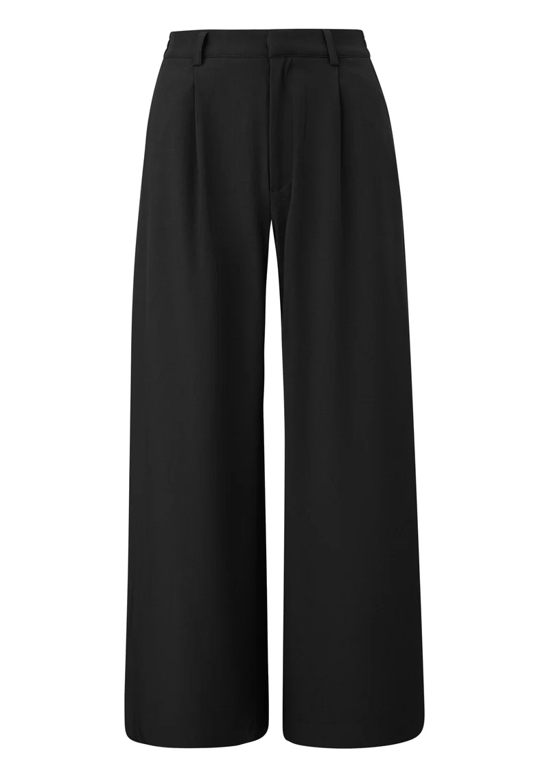 Bundfaltenhose mit Wide Leg