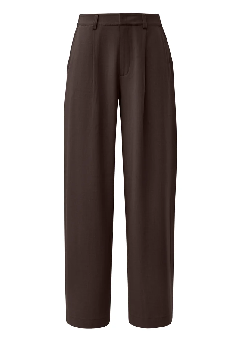 Bundfaltenhose mit Wide Leg