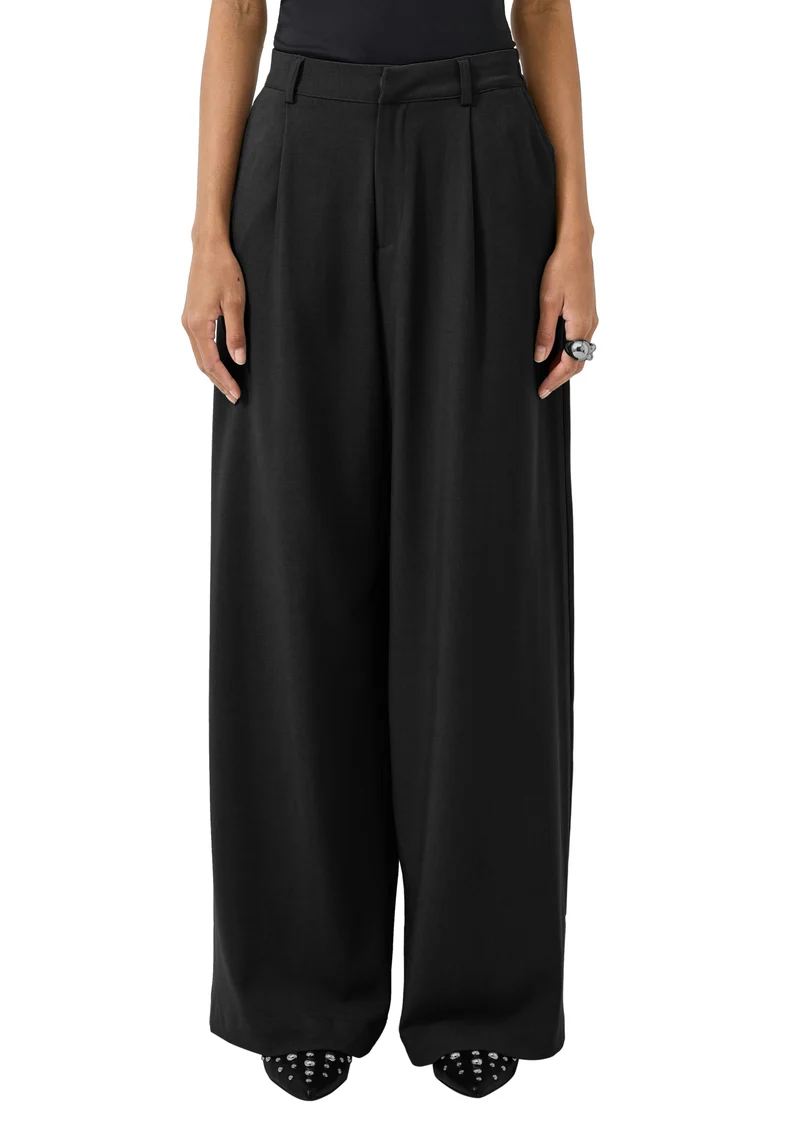 Bundfaltenhose mit Wide Leg