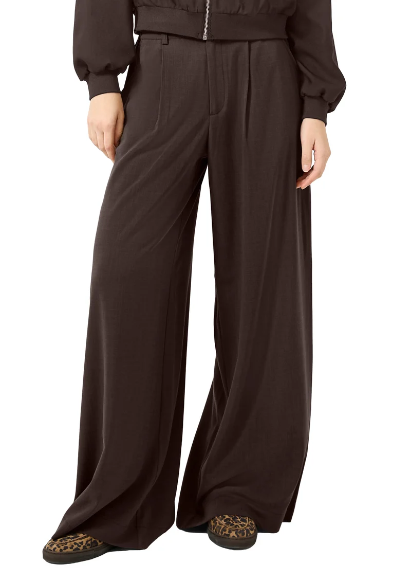 Bundfaltenhose mit Wide Leg