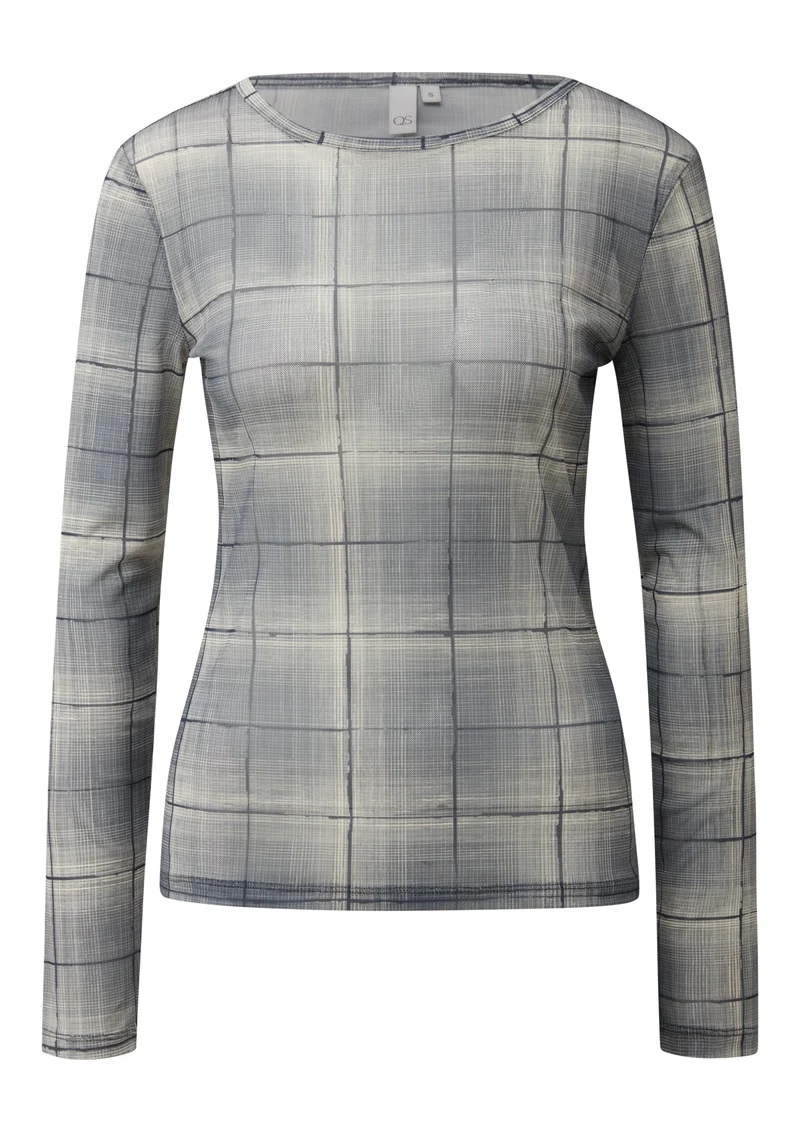 Mesh-Longsleeve mit All-over-Print