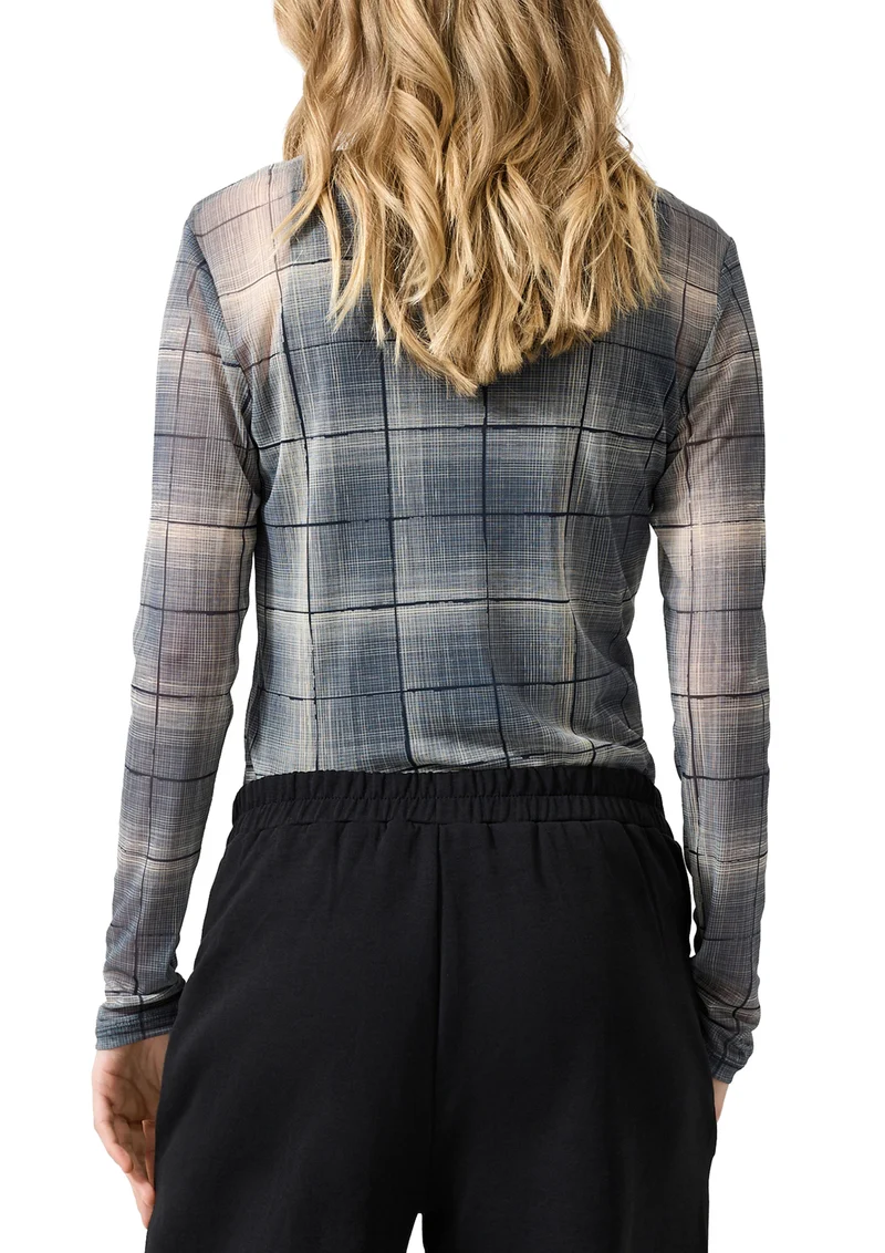 Mesh-Longsleeve mit All-over-Print