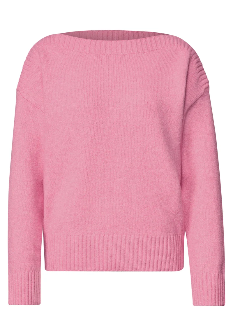 Langarm Pullover mit Boat Neck
