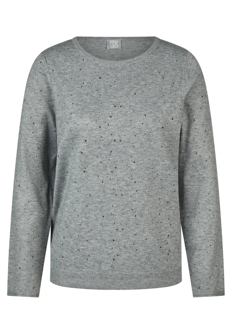 SUNSET VALLEY Feinstrick-Pullover mit Strass