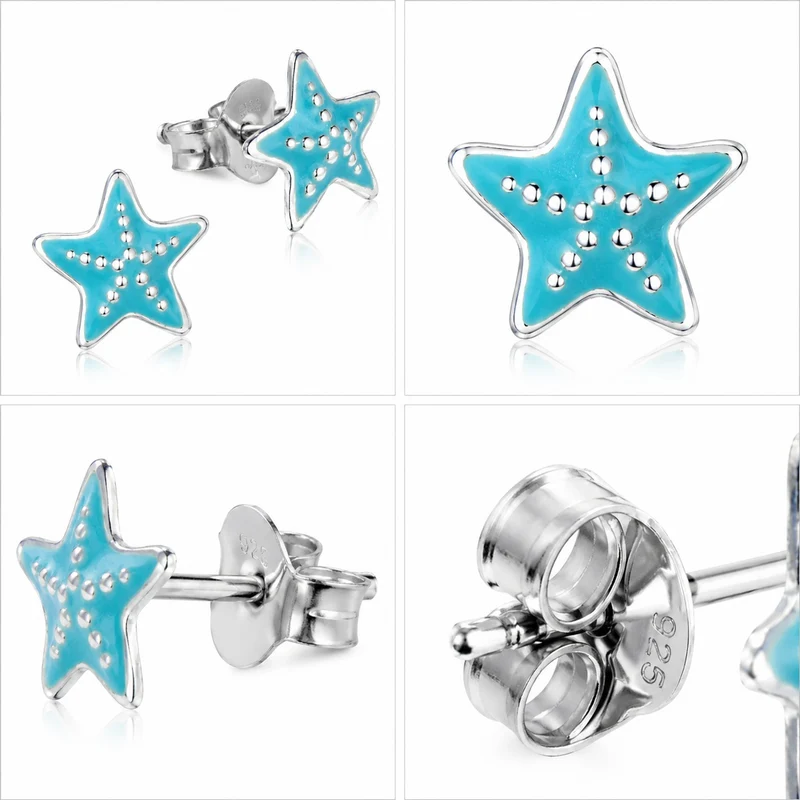 LUISIA® Ohrstecker "Seestern" - 925 Sterling Silber