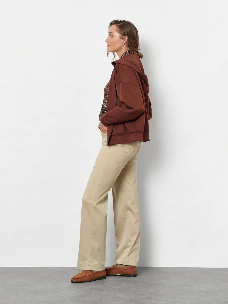 JENNY WIDE Hose aus Baumwollsatin