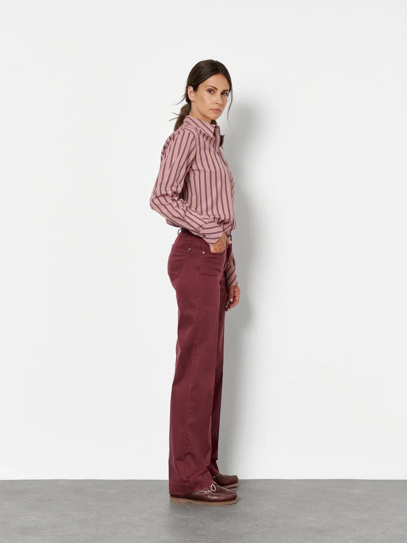 JENNY WIDE Hose aus Baumwollsatin