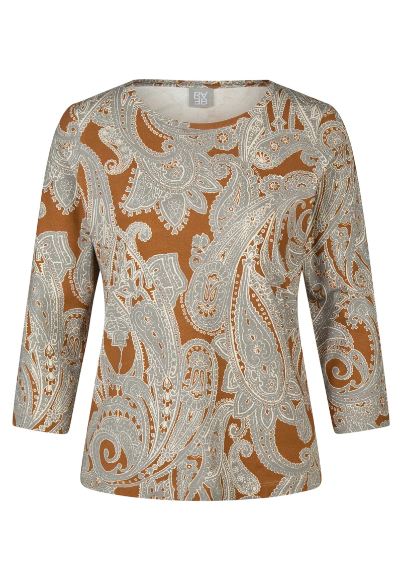 SUNSET VALLEY 3/4-Paisley-Shirt