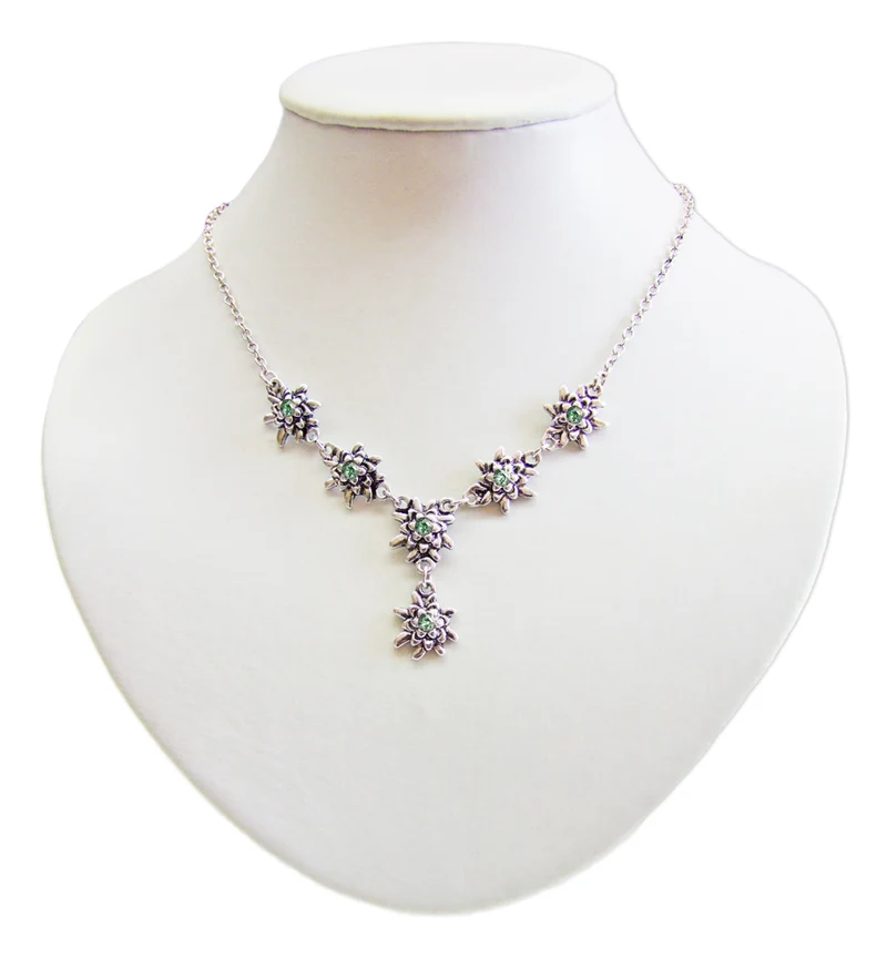 LUISIA® Edelweiß Collier "Emilia" mit Premium Kristallen | Peridot / Apfelgrün