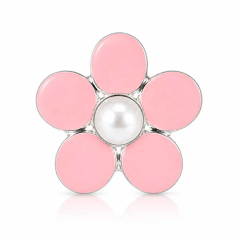 LUISIA® Ohrstecker "Blume" - 925 Sterling Silber | Rosa