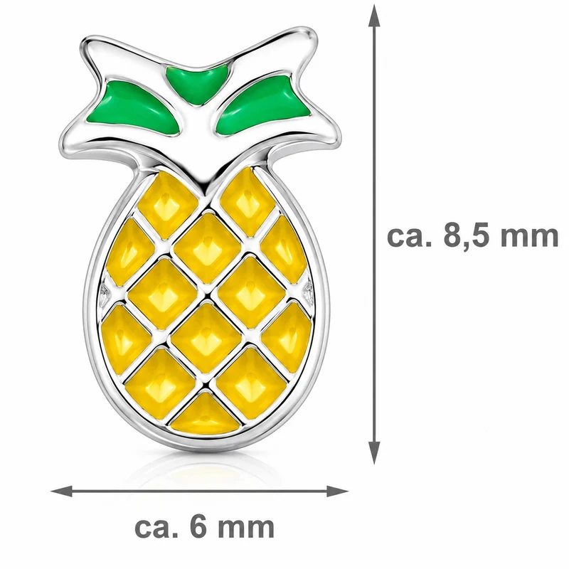 LUISIA® Kinder Ohrstecker "Ananas" - Ohrringe | 925 Silber