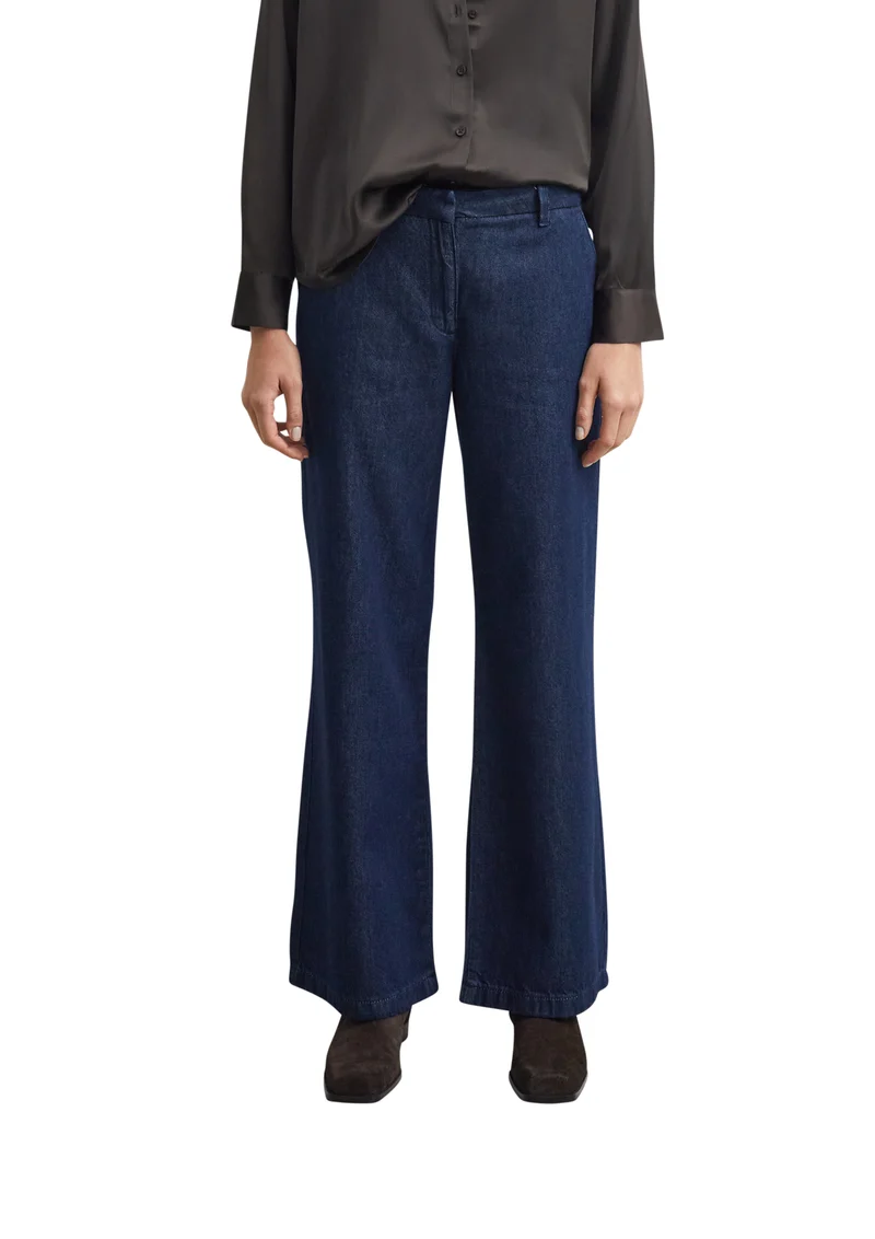 Dark Denim Jeans mit Wide Leg